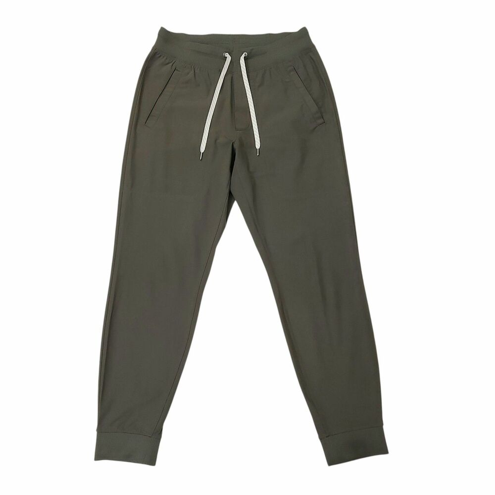 Vuori Meta Joggers Pants Mens Small Olive Green Performance Comfort Athletic